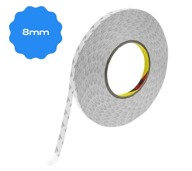 3M - kétoldalas ragasztószalag - 8mm x 50m (átlátszó)