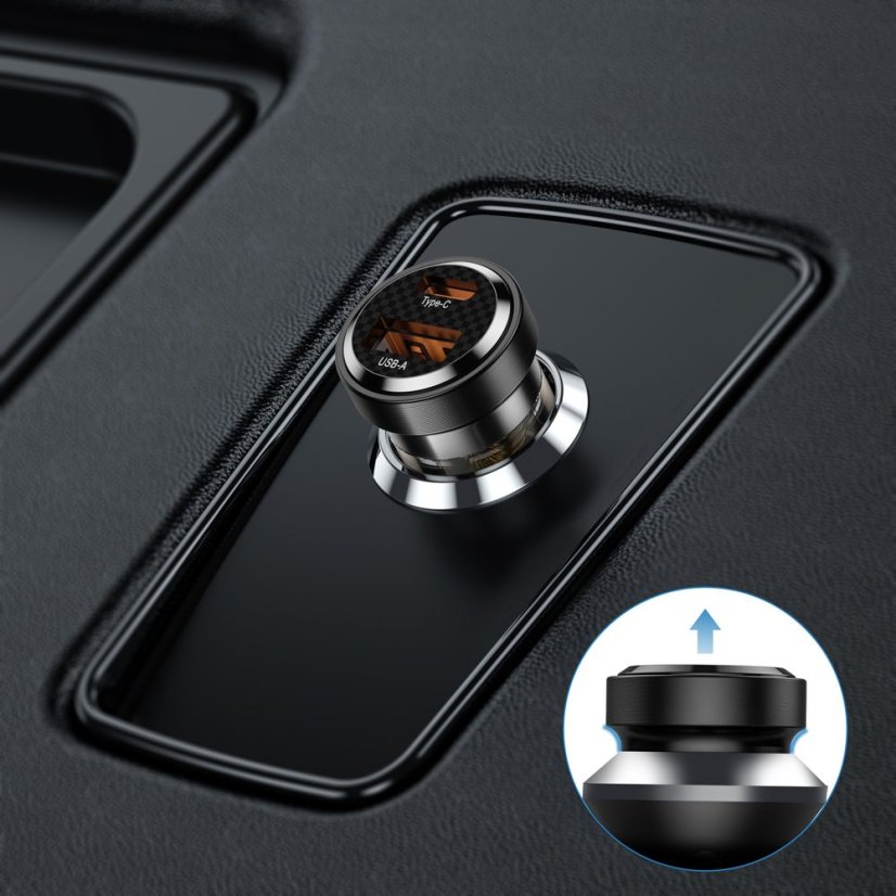 Nabíjačka do auta Tech-Protect Cc30W 2-Port Car Charger PD 30W / QC3.0 Black