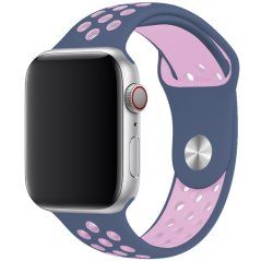 Remienok pre Apple Watch (38/40/41mm) Sport, sea blue-light pink (veľkosť S) Remienok pre Apple Watch (38/40/41mm) Sport, sea blue-light pink (veľkosť S)