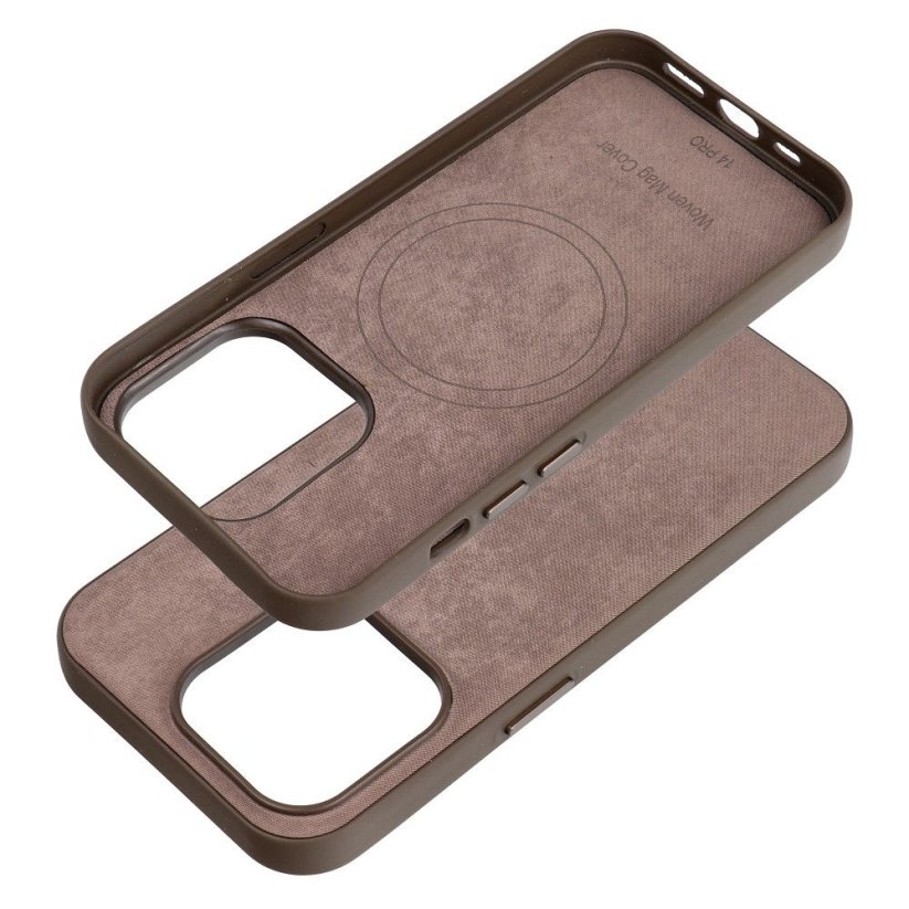 Kryt Woven Mag Cover Case s MagSafe iPhone 14 Pro Light Brown