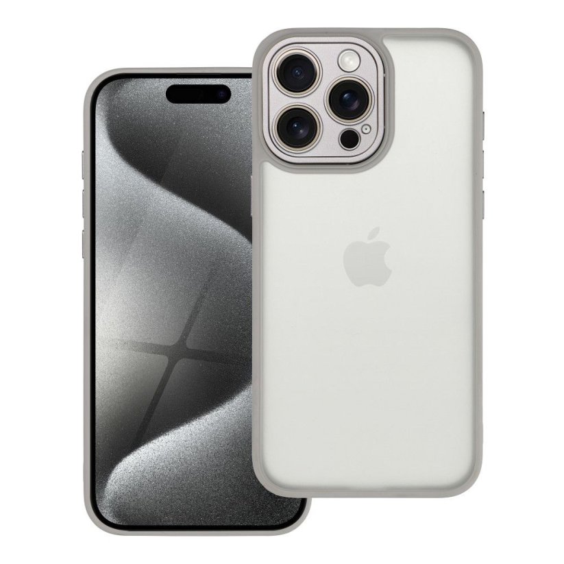 Kryt Ochranné sklo Variete Case iPhone 15 Pro Max Steel