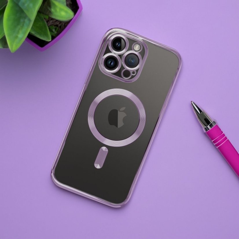 Kryt Case iPhone 15 Electro Mag Cover s MagSafe Purple