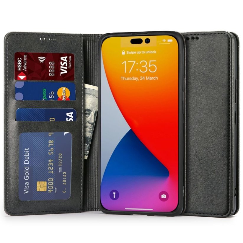 KRYT TECH-PROTECT WALLET MAGNET iPhone 14 Pro BLACK