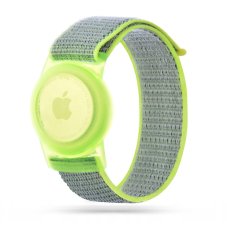 Óraszíj Tech-Protect Nylon For Kids Apple Airtag 1 / 2 Lime