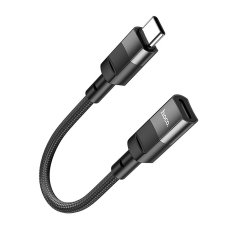 Hoco Adapter Otg Type C (Male) to Lightning (Female) 3A U107 0,1 M Black