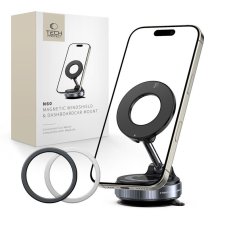 Tech-Protect N60 Magnetic Magsafe szélvédő és műszerfal autós tartó Black Tech-Protect N60 Magnetic Magsafe szélvédő és műszerfal autós tartó Black