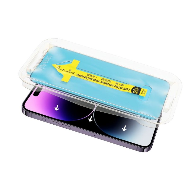 Ochranné sklo 5D Full Glue Ochranné tvrdené sklo iPhone 12 Pro Black + aplikačný rámik