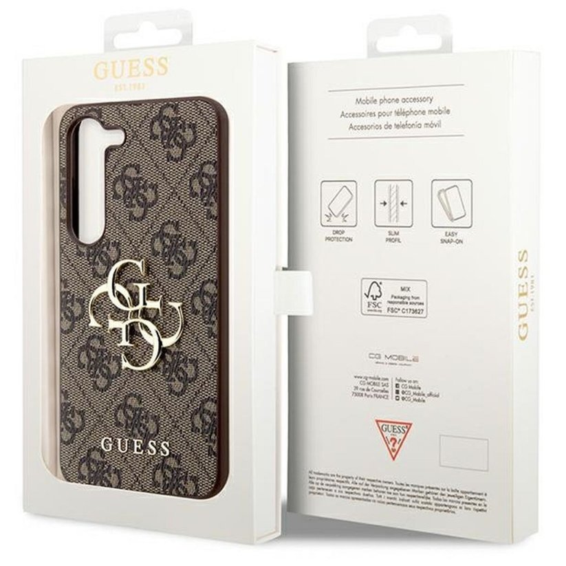 Kryt Original Faceplate Case Guess Guhcs23Fe4Gmgbr Samsung Galaxy S23 FE (Big  Metal Logo / Brown)