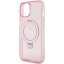 Kryt Original Faceplate Case Guess Guhmp15Shrsgsp iPhone 15 (s MagSafe / Glitter Script Logo / Ring Stand / Pink)