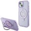 Kryt Original Faceplate Case Guess Guhmp15Shrsgsu iPhone 15 (s MagSafe / Glitter Script Logo / Ring Stand / Purple)