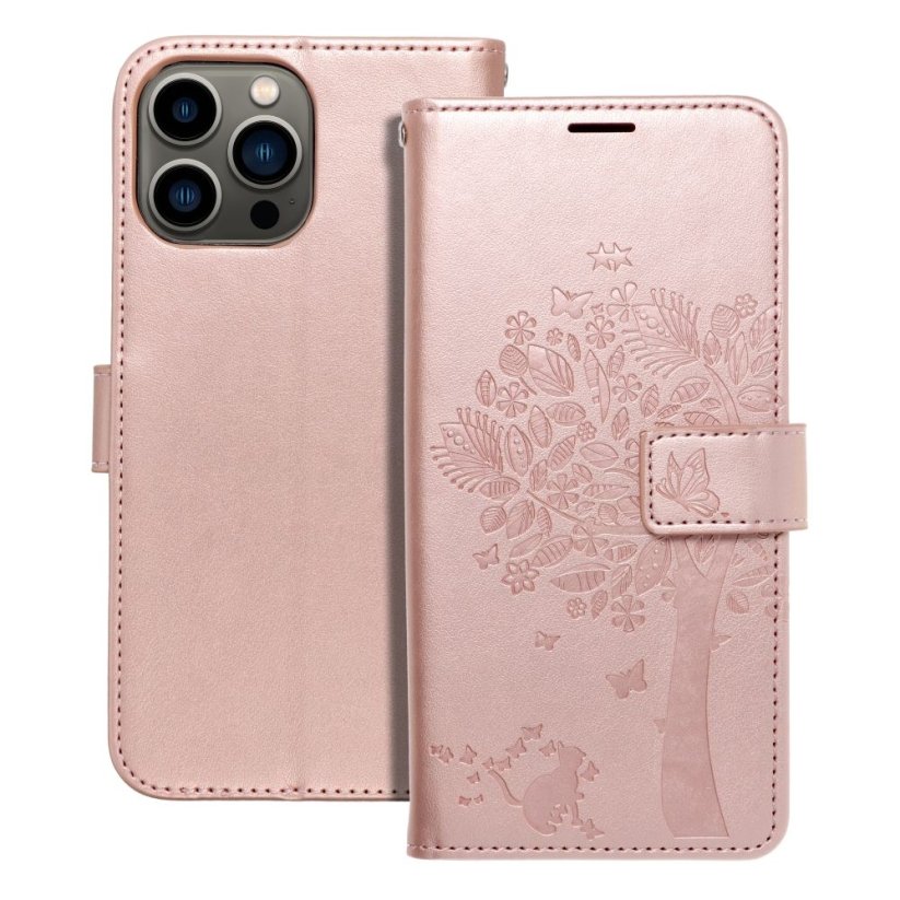 Kryt Mezzo Book Case iPhone 13 Pro Max strom Rose Gold