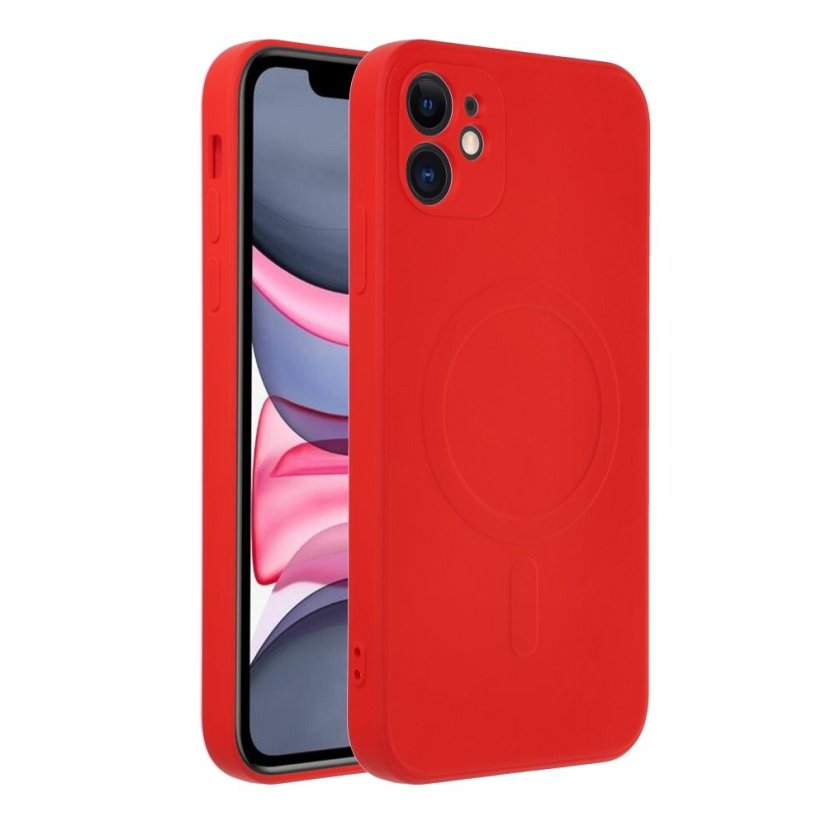 Kryt Case iPhone 11 Silicone Mag Cover s MagSafe Red