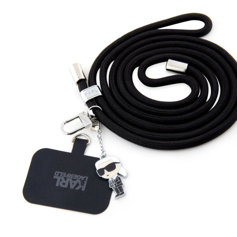 Karl Lagerfeld univerzális keresztpántos pánt zsinór és Ikonik tűk Black