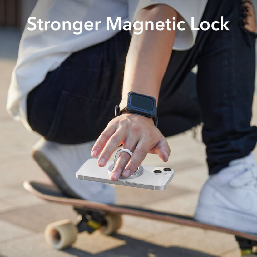 Kryt ESR Halolock Magnetic Magsafe Phone Ring Stand Silver