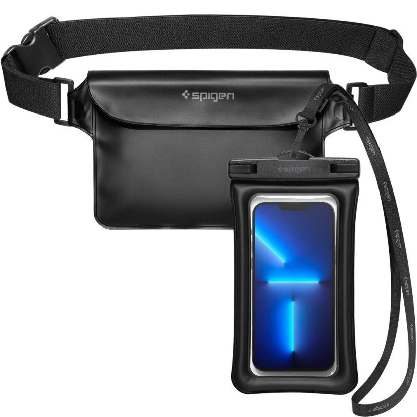 Kryt Spigen A621 Universal Waterproof Case & Waist Bag Black