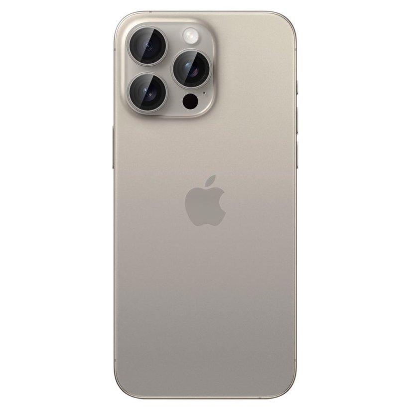 Ochranné sklo zadnej kamery Spigen Optik.Tr ”Ez Fit” Camera Protector 2-Pack iPhone 14 Pro / Pro Max / 15 Pro / Pro Max Natural Titanium