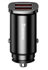 Baseus CCALL-DS01 Square nabíjačka do auta 2xUSB QC3.0 30W Black