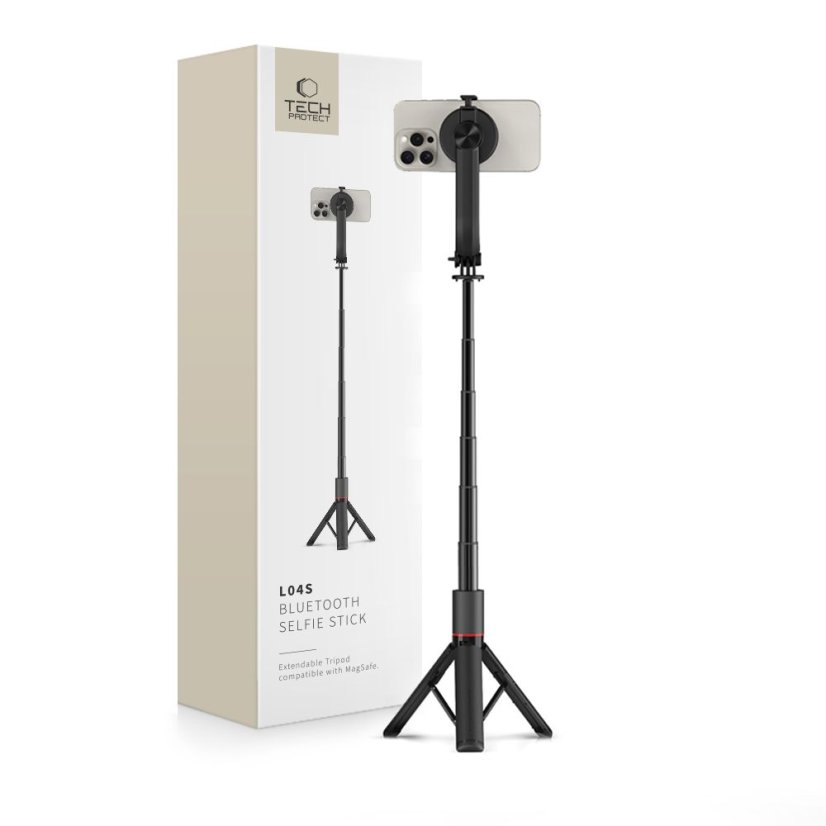 Selfie tyč Tech-Protect L04S Magsafe Bluetooth Selfie Stick Tripod Black