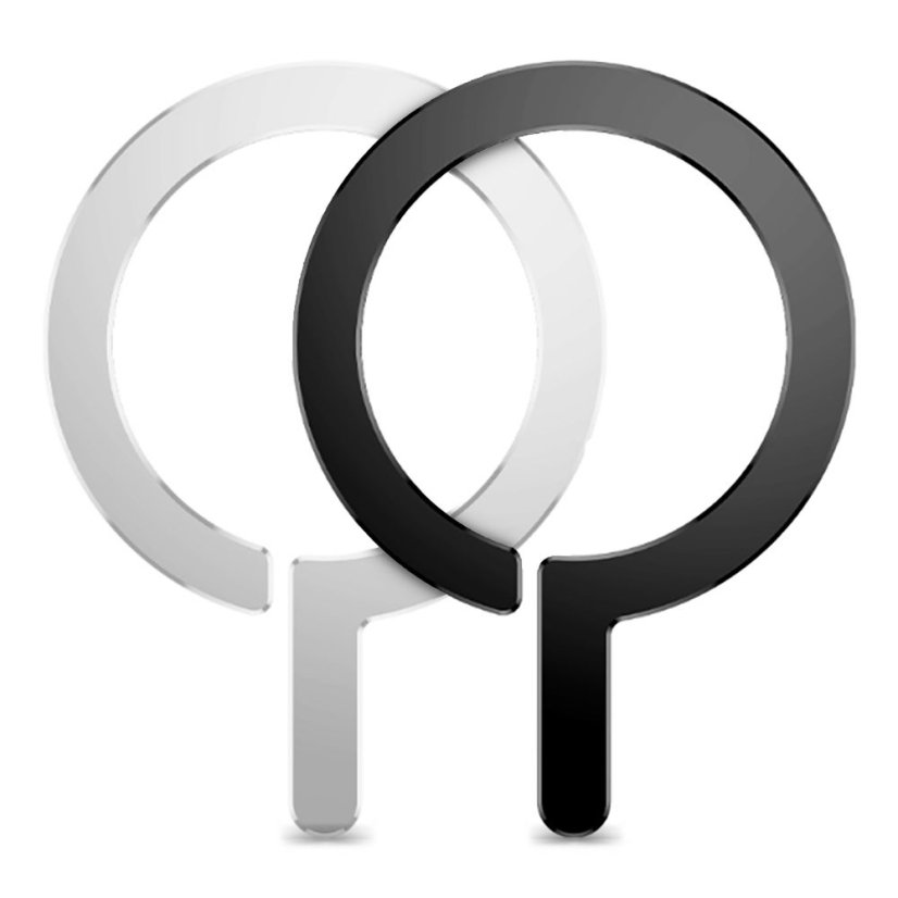 Tok Tech-Protect Metalring Magsafe Universal Magnetic Ring 2-Pack Black & Silver