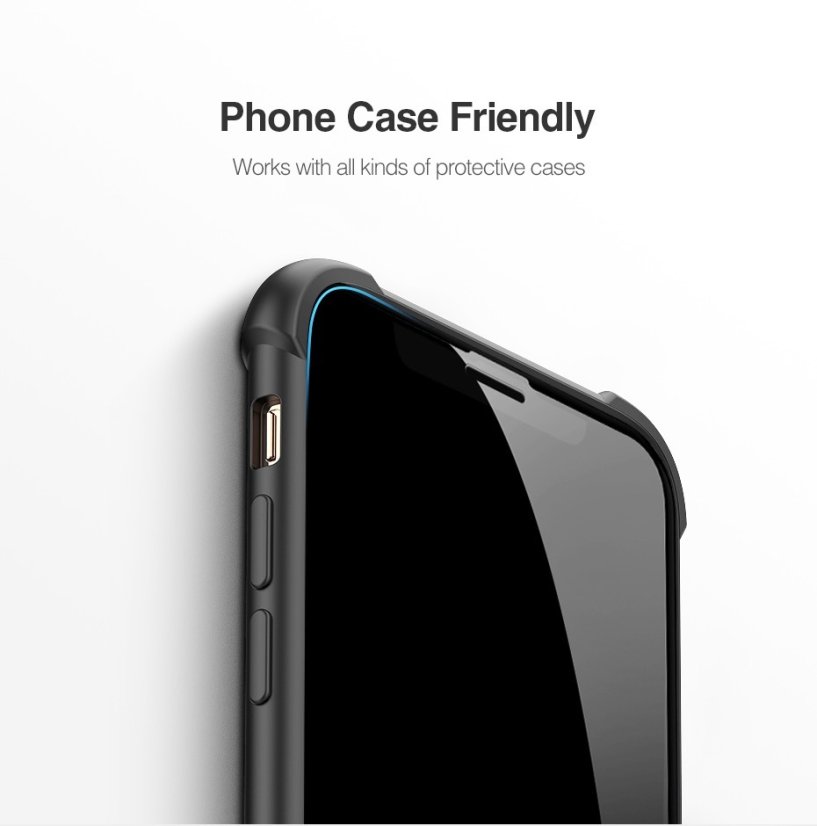 Védő edzett üveg fekete élekkel Apple iPhone 12 készülékhez