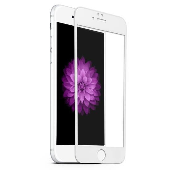 3D Crystal UltraSlim - biele tvrdené ochranné sklo iPhone 6/6S