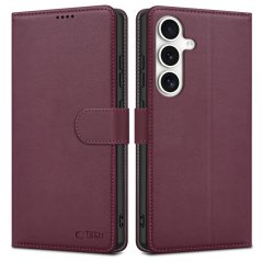 Kryt Tech-Protect Wallet Samsung Galaxy S25 Mulberry Kryt Tech-Protect Wallet Samsung Galaxy S25 Mulberry