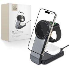 Bezdrôtová nabíjačka Tech-Protect Qi15W-A28 3v1 Magnetic Magsafe Wireless Charger Black