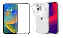2PACK - 3D ochranné sklo + transparentný kryt pre iPhone 14 Pro Max