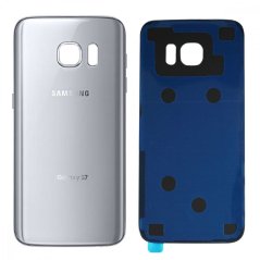 Samsung Galaxy S7 Edge - Zadný kryt - strieborný (náhradný diel)