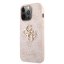Guess PU 4G Metal Logo zadný kryt pre iPhone 13 Pro Max Pink