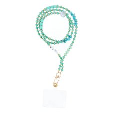 Stone Phone Lanyard, Phone Pendant / Cord Length 82cm (41cm In The Loop) / On Neck - Turquoise