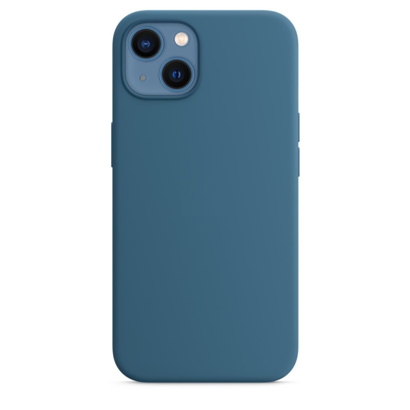 szilikon tok iPhone 13 mini MagSafe tokkal - Blue Jay design (kék)