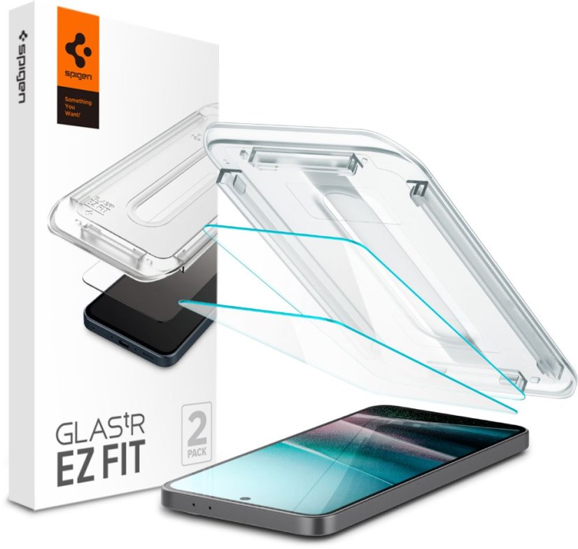 2ks v balení, set ochranných skiel Spigen Glas.Tr ”Ez Fit” 2-Pack Samsung Galaxy A36 / A37 5G Clear