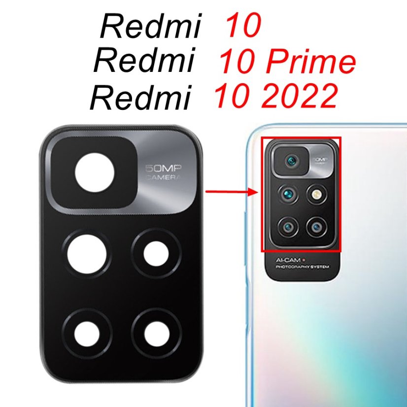 Csereüveg a hátsó kamerához - Xiaomi Redmi 10/10 Prime/10 2022