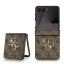 Guess PU 4G Metal Logo zadný kryt pre Samsung Galaxy Z Flip 7 Brown