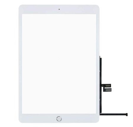 Apple iPad 7 (10.2) 2019, iPad 8 (10.2) 2020 - dotyková plocha, sklo (digitizér) + home tlačítko - biele