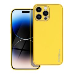 Kryt Leather Case iPhone 14 Pro Max Yellow