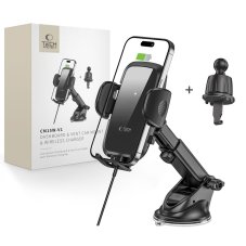 Držiak do auta Tech-Protect cm15W-V1 Dashboard & Vent Car Mount Wireless Charger 15W Black