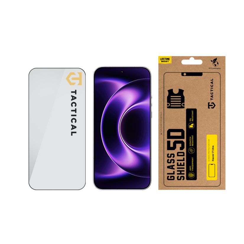 Tactical Glass Shield 5D a Xiaomi 17 Ultra Black számára