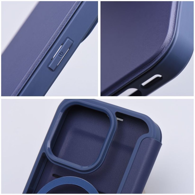 Kryt Smart Mag Book iPhone 15 Pro Max s MagSafe Blue