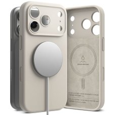 Ringke Silikonová magnetická pojistka Magsafe iPhone 17 Pro Stone
