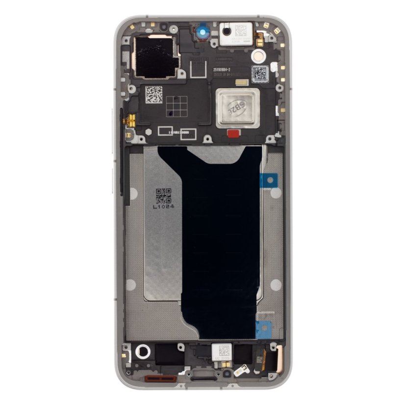 Kijelző kerettel Xiaomi 15T Pro Gray (Service Pack - eredeti pótalkatrész)