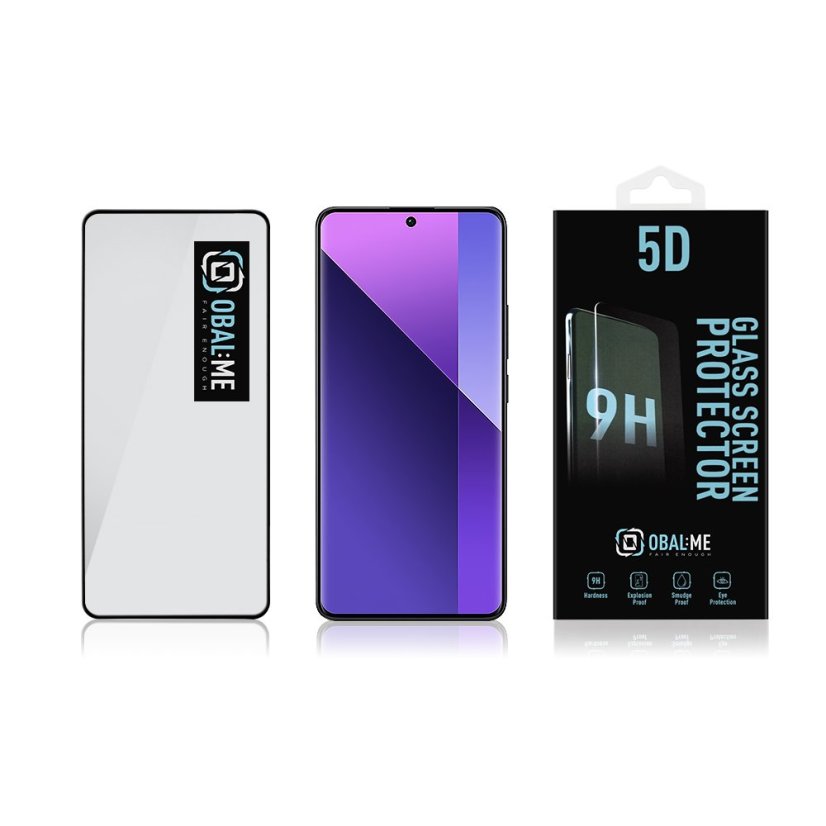 OBAL:ME 5D edzett üveg a Xiaomi Redmi Note 13 Pro+ 5G Black számára
