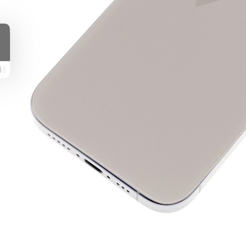 Apple iPhone 15 Pro - Zadný housing s predinštalovanými dielmi s predinštalovanými dielmi (Natural Titanium)