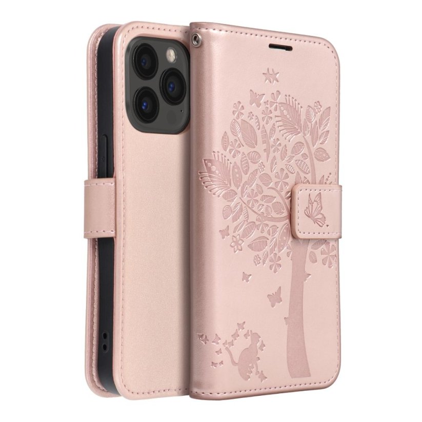 Kryt Mezzo Book Case iPhone 13 Pro Max strom Rose Gold