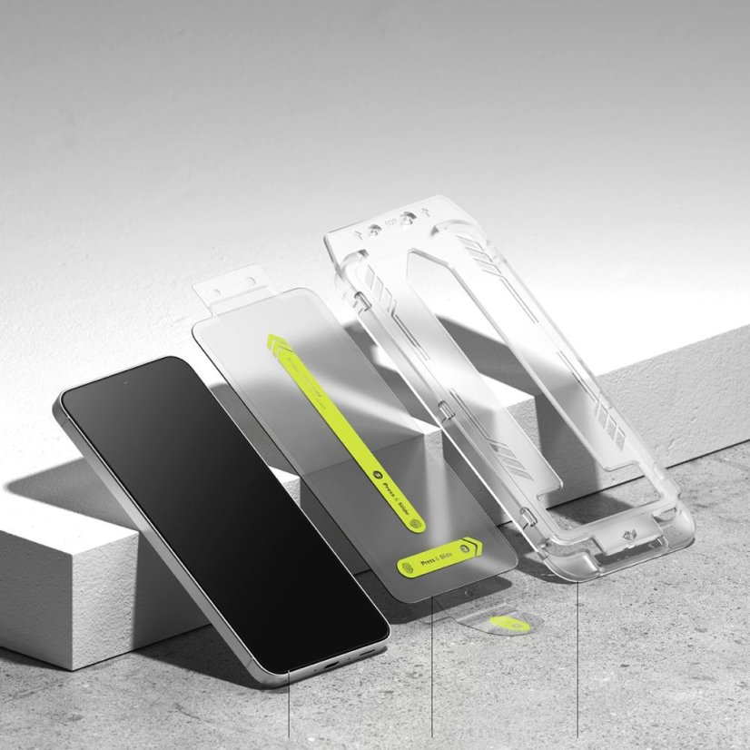 2ks v balení, set ochranných skiel Ringke Easy Slide 2-Pack Samsung Galaxy A36 5G Clear