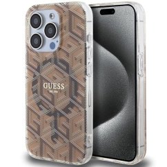 Kryt Original Faceplate Case Guess Guhmp15Lhgcustgw iPhone 15 Pro (s MagSafe / Iml Gcube / Brown)