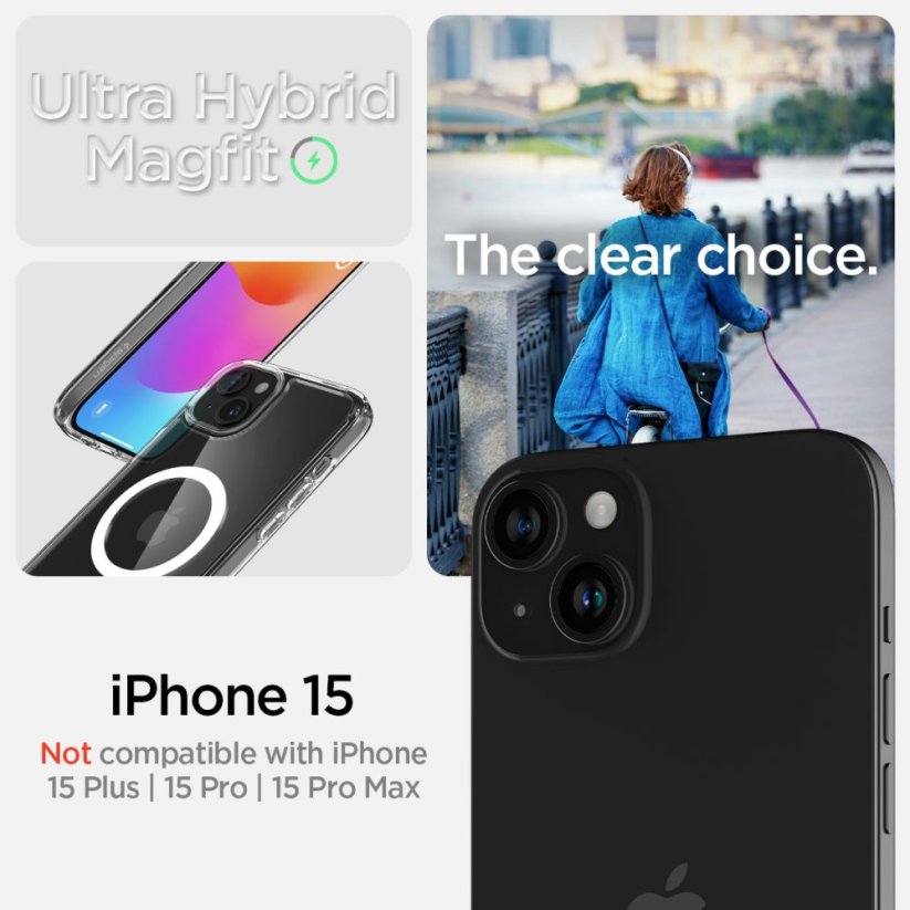 Kryt Spigen Ultra Hybrid Mag Magsafe iPhone 15 White