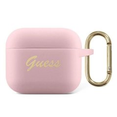 Kryt Guess Case Apple Airpods 3 Gua3Sssi (Silicone Vintage Script) Pink Kryt Guess Case Apple Airpods 3 Gua3Sssi (Silicone Vintage Script) Pink