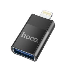 Hoco Adaptor Otg From USB A (Female) to Lightning 8-Pin Ua17 Black Hoco Adaptor Otg From USB A (Female) to Lightning 8-Pin Ua17 Black